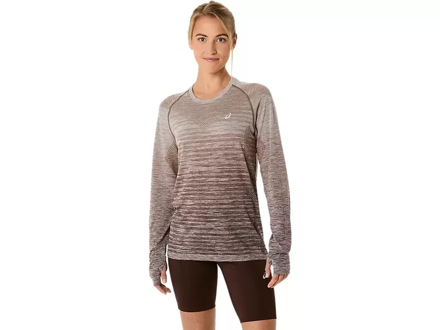 nahtloses langarm-top fÜr damen