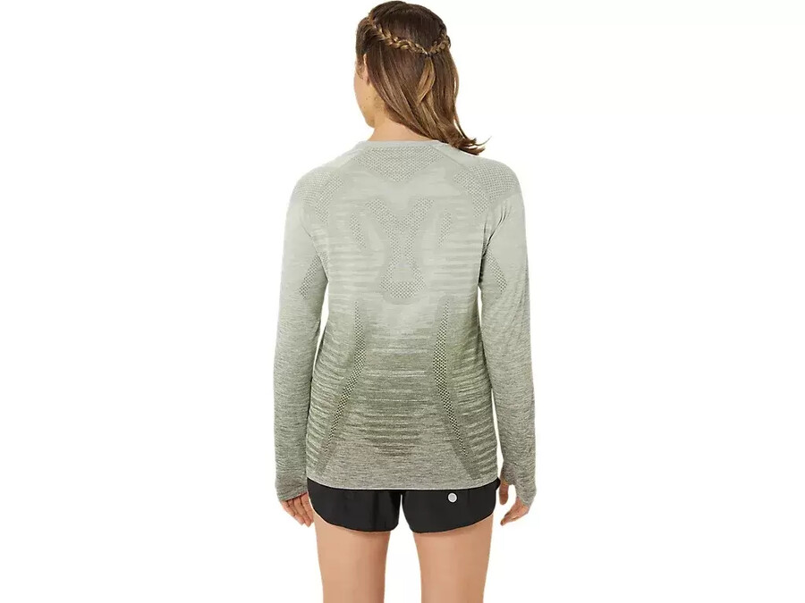 nahtloses langarm-top fÜr damen