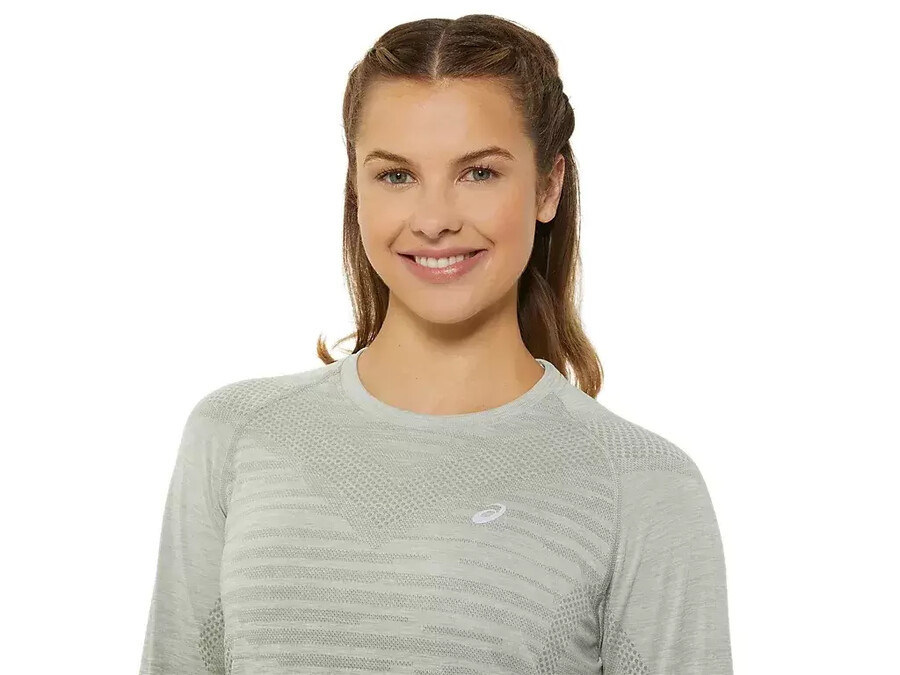 nahtloses langarm-top fÜr damen