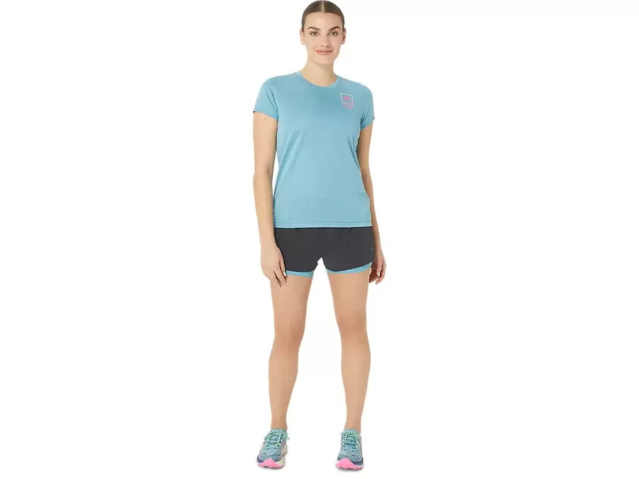 kurzarm-oberteil mit fujitrail-logo fÜr damen