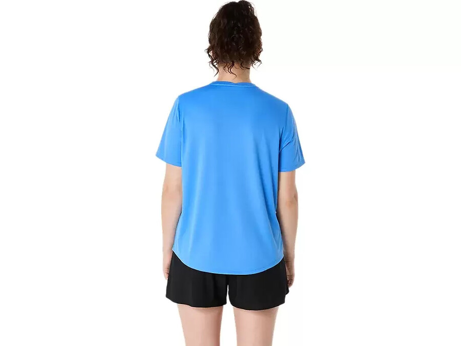 asics silbernes kurzarm-oberteil