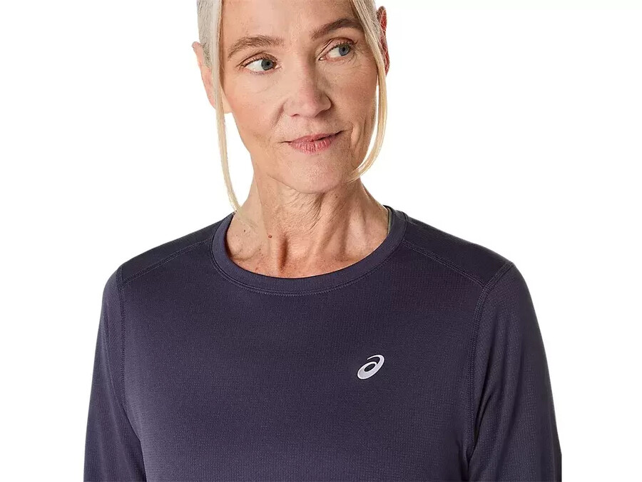 asics silbernes langarm-oberteil