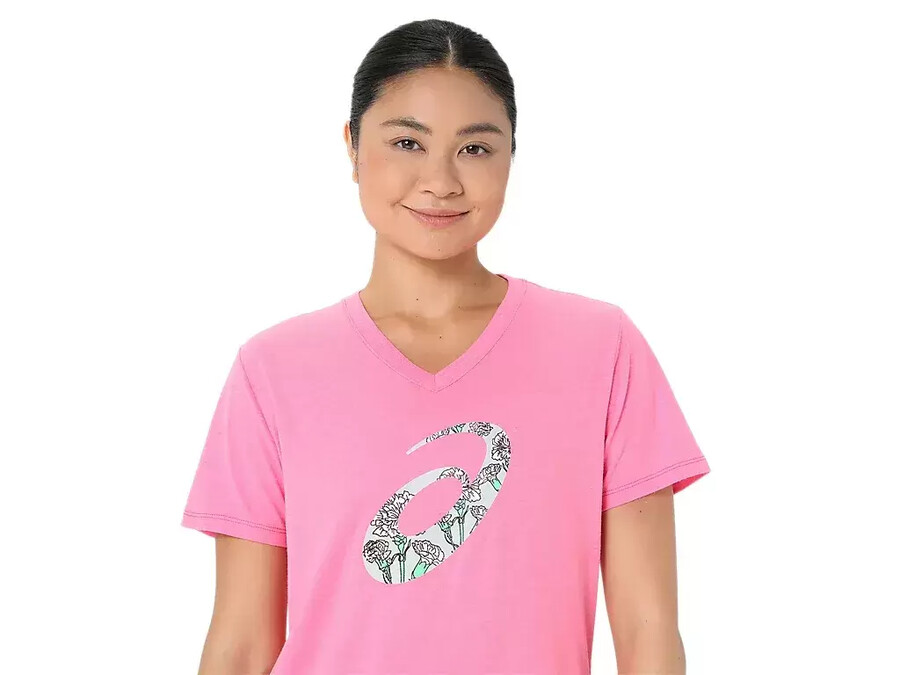 carnation kurzarm-v-ausschnitt-shirt fÜr damen