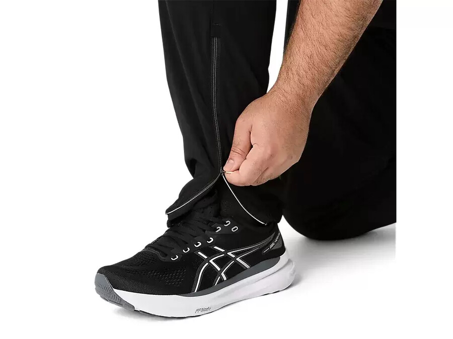 asics silberne gewebte hose
