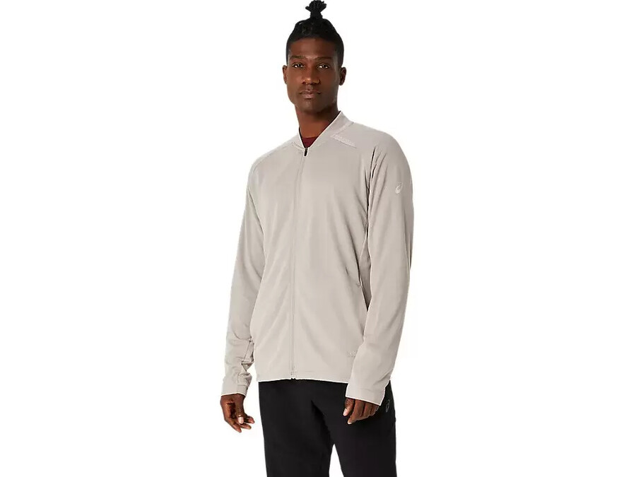actibreeze jacquard grid durchgehender reissverschlussjacke