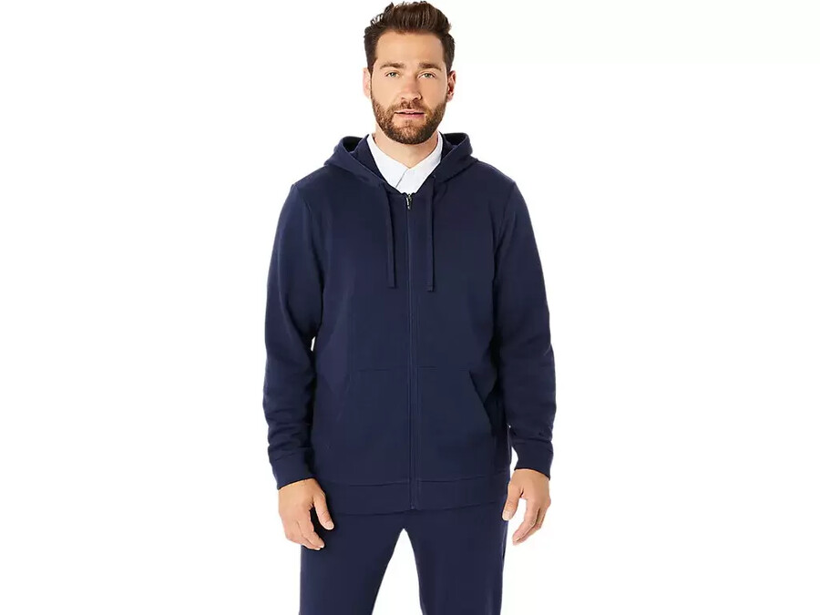 sweat-kapuzenpullover mit durchgehendem reissverschluss