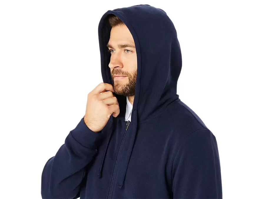 sweat-kapuzenpullover mit durchgehendem reissverschluss