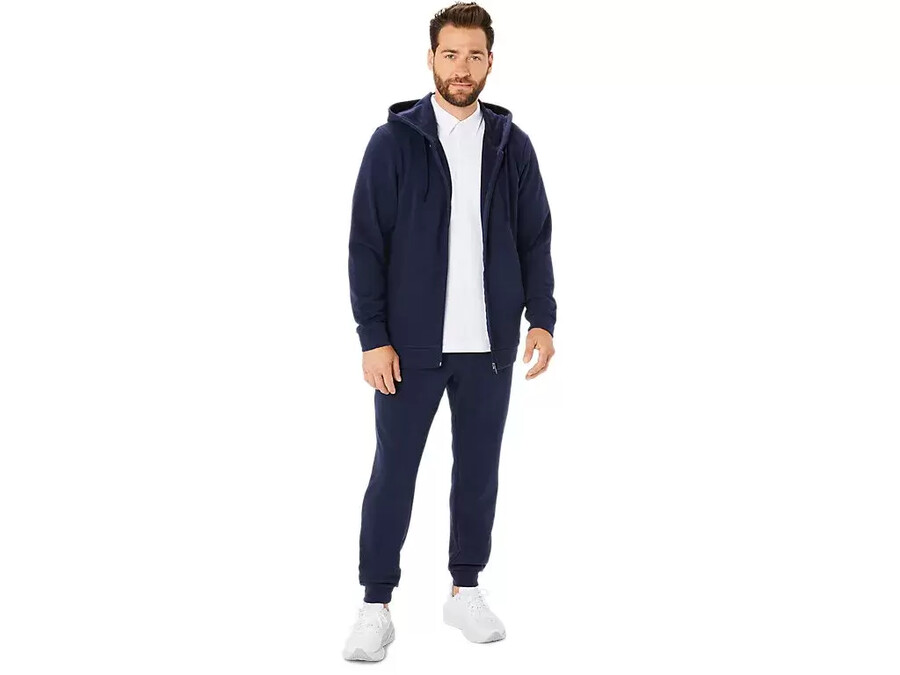sweat-kapuzenpullover mit durchgehendem reissverschluss