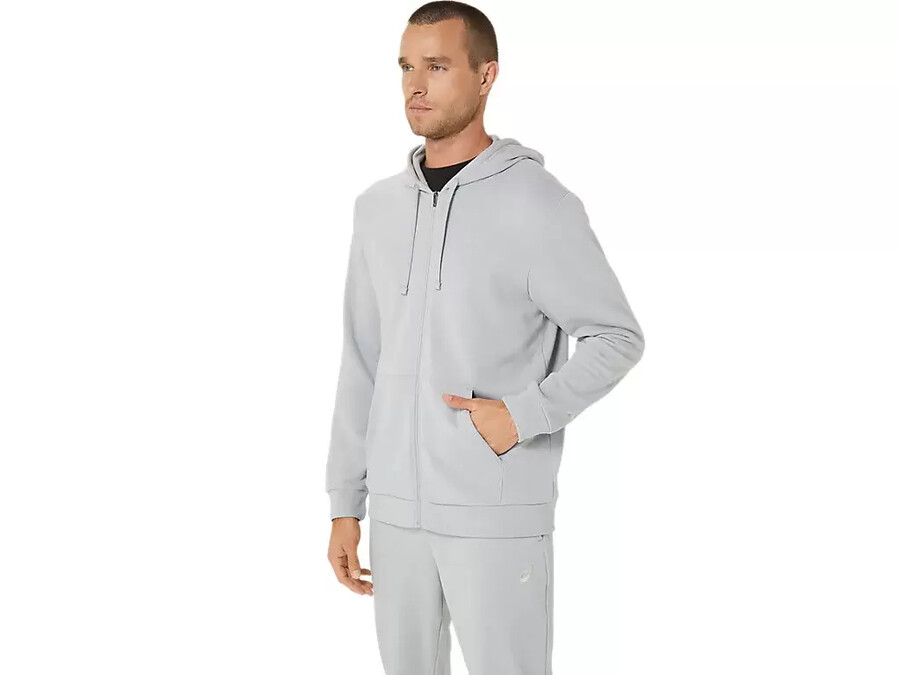 sweat-kapuzenpullover mit durchgehendem reissverschluss