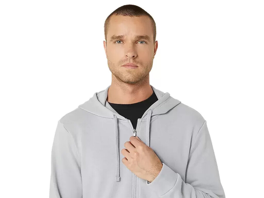 sweat-kapuzenpullover mit durchgehendem reissverschluss
