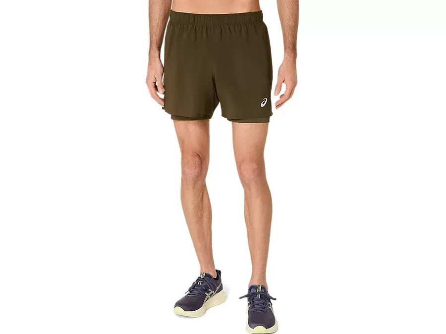asics silberne 2n1 5in kurze