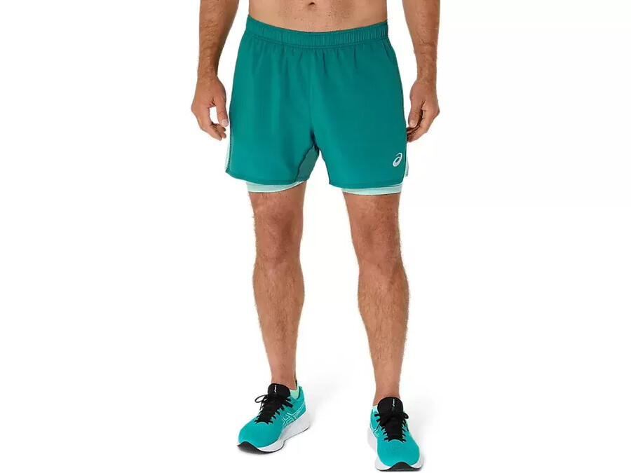 asics silberne 2n1 5in kurze
