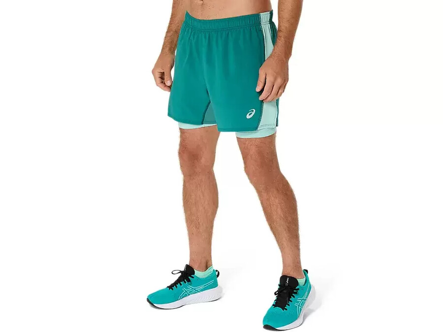 asics silberne 2n1 5in kurze