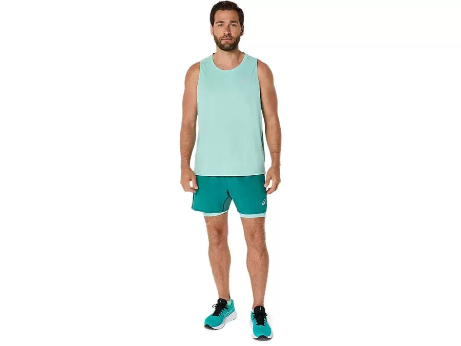 asics silberne 2n1 5in kurze