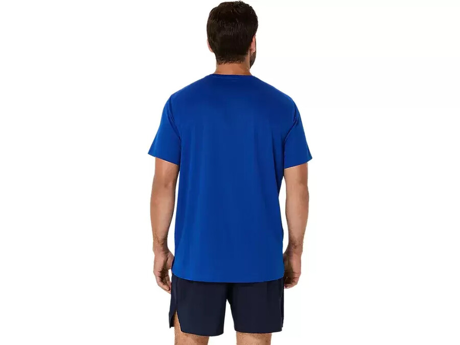asics silbernes kurzarm-oberteil