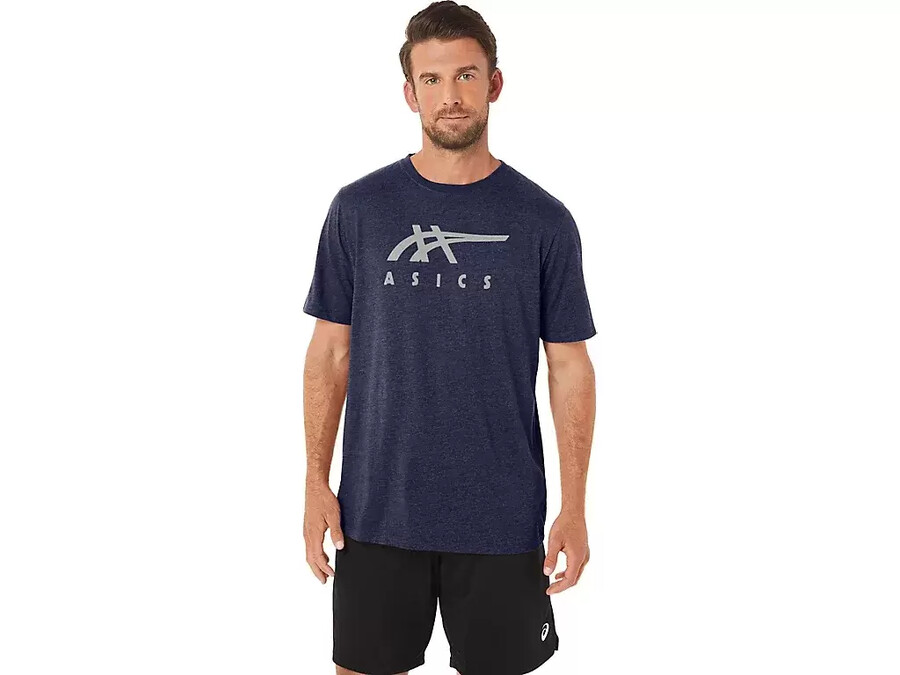 asics gestreiftes kurzarm-t-shirt