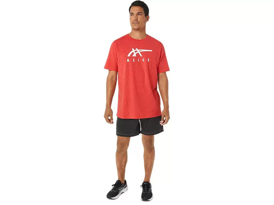 asics gestreiftes kurzarm-t-shirt