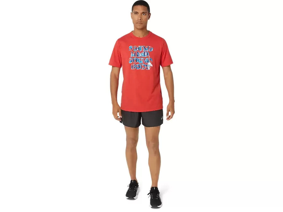 asics hibiscus slogan t-shirt