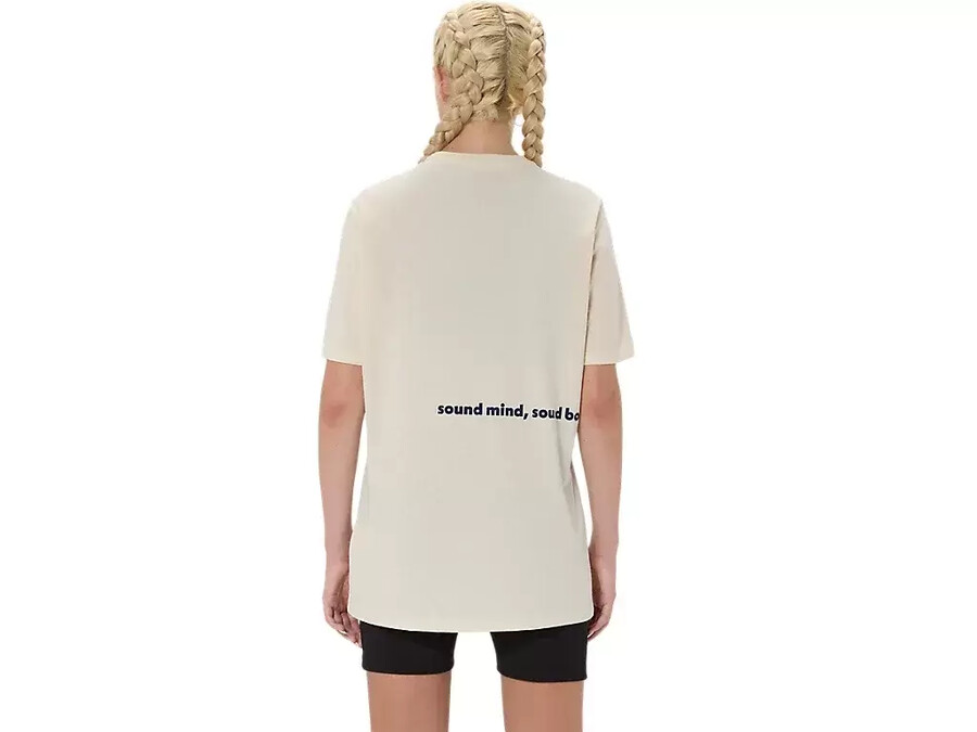 unisex asics run outside club kurzarm-t-shirt