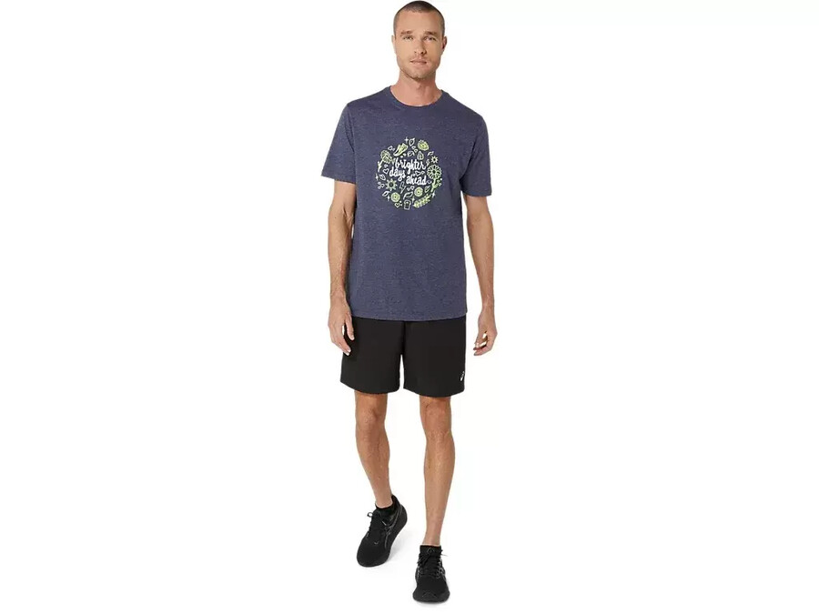 unisex asics brighter days ahead kurzarm-t-shirt