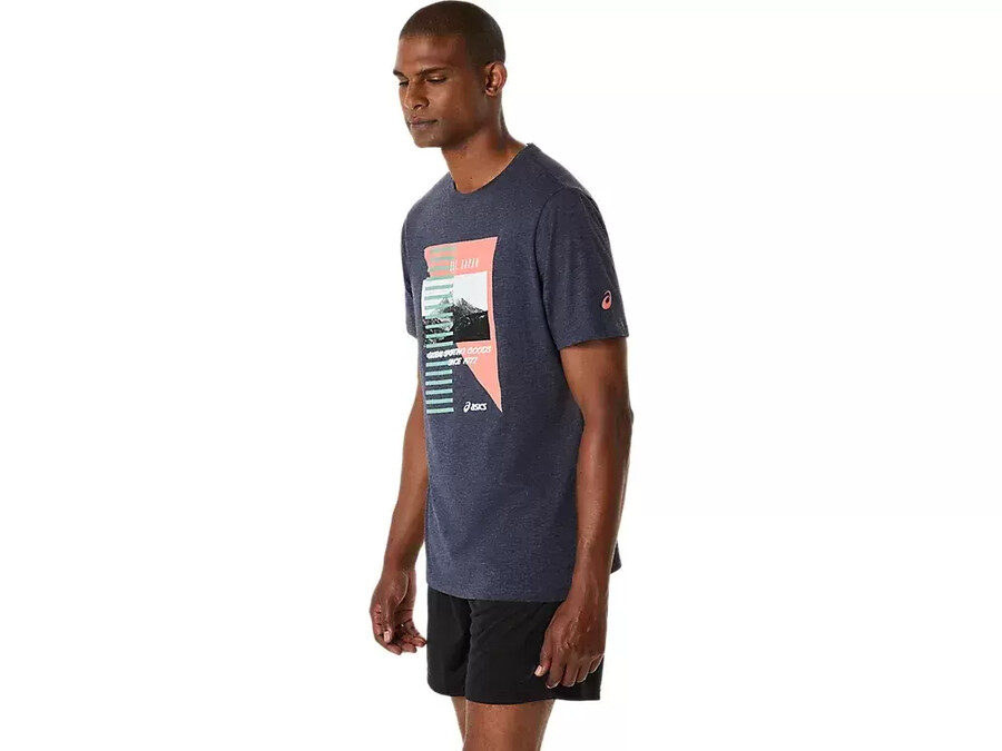 asics retro kurzarm-t-shirt