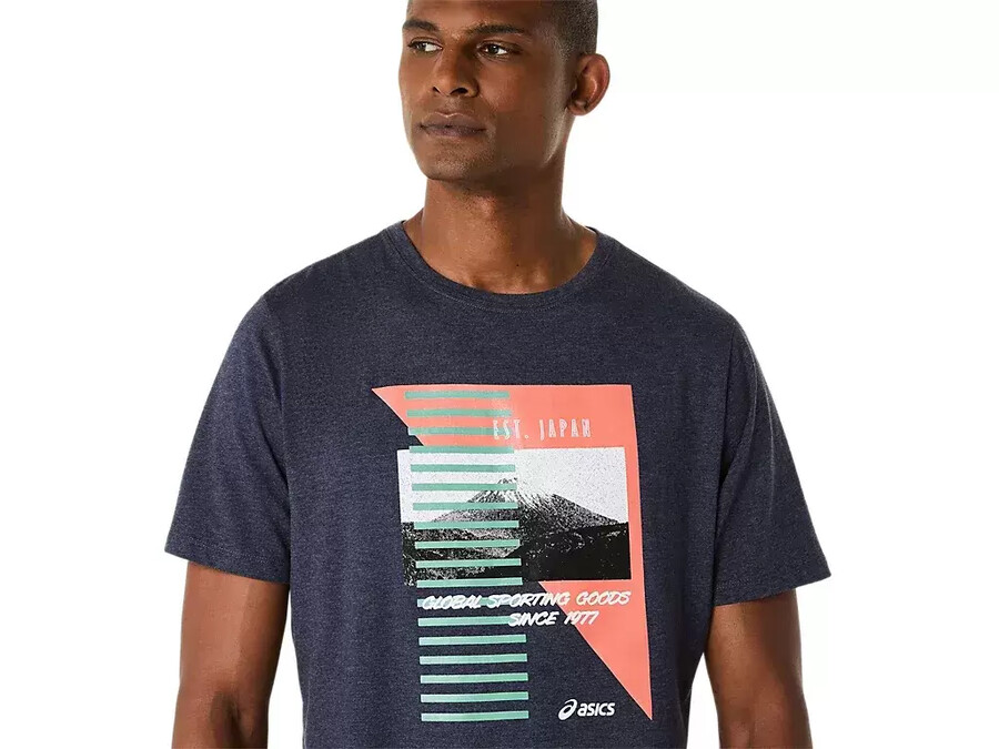 asics retro kurzarm-t-shirt